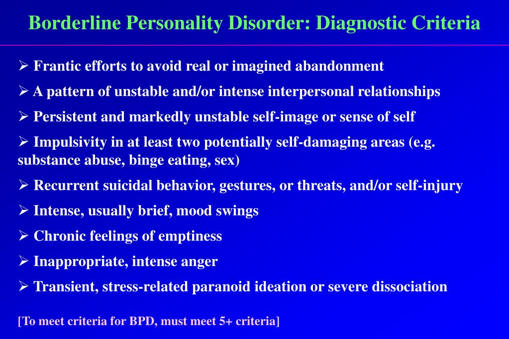 Ppt Chapter 12 Borderline Personality Disorder Kim L