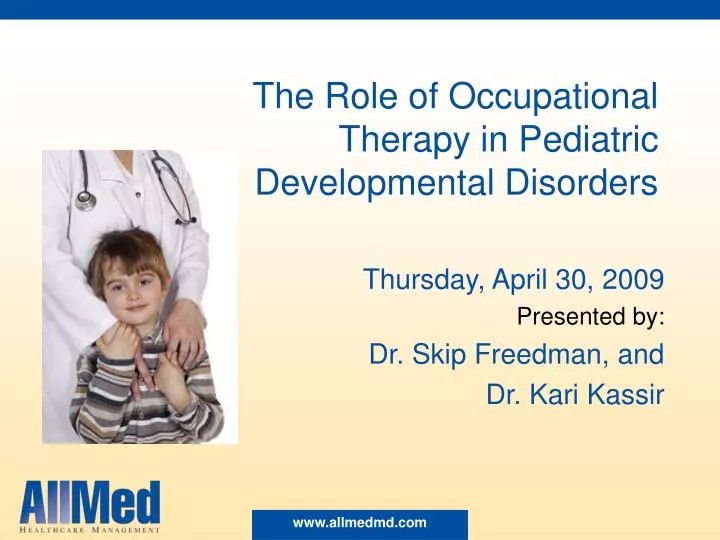 the role of occupational therapy in pediatric developmental disorders n.
