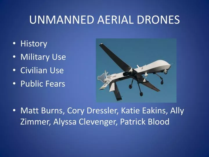 unmanned aerial drones n.