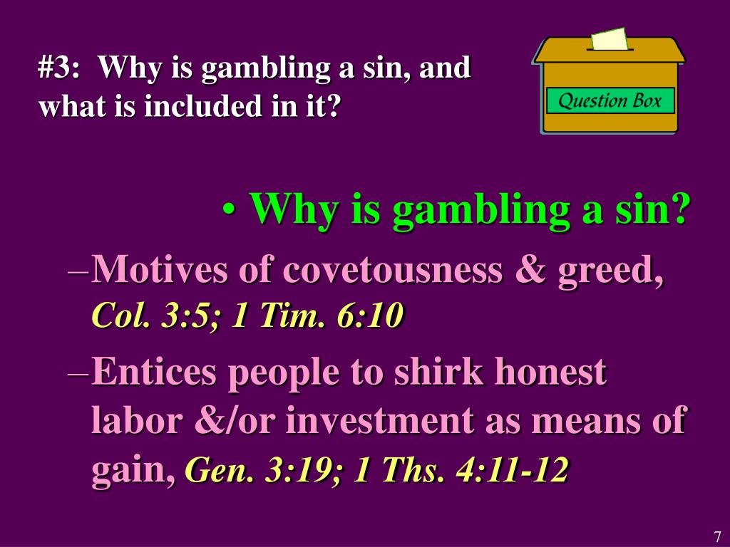 what does the kjv say about gambling