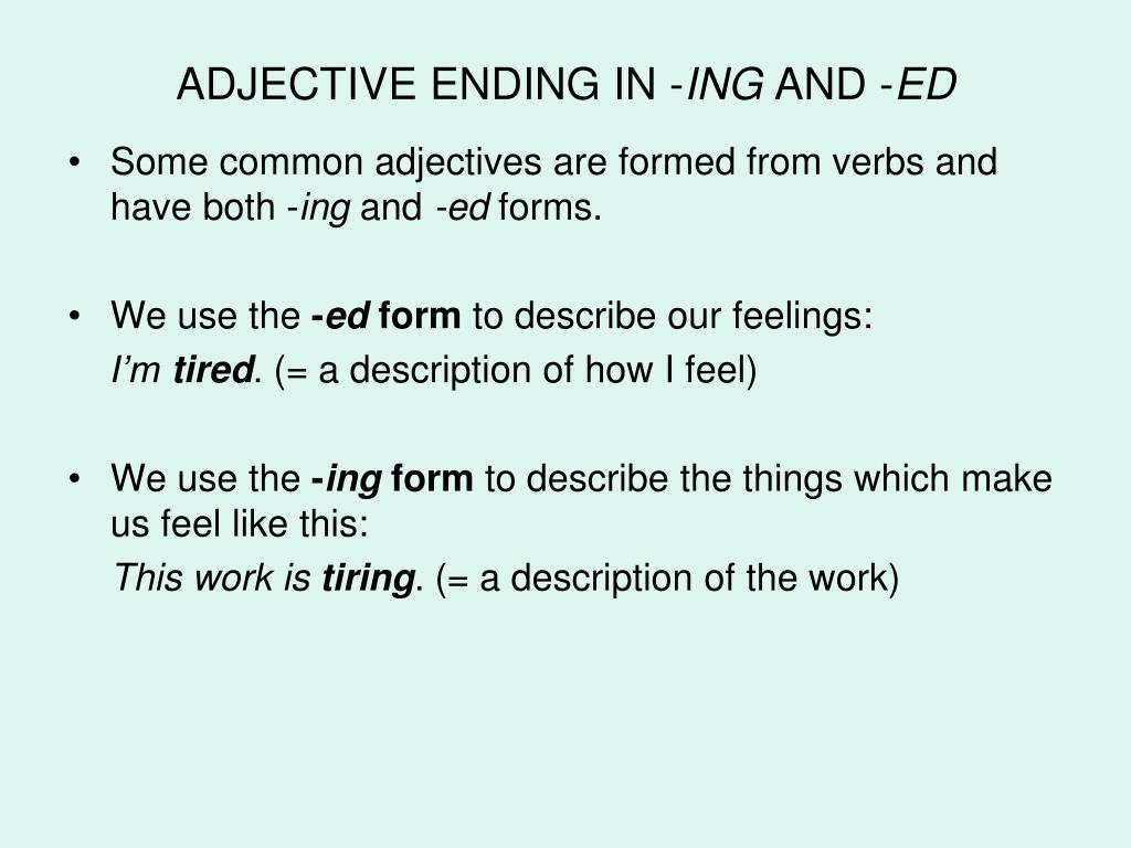 Adjectives with ing. Ed ing adjectives. Adjectives with ing and ed правило. Adjective Endings -ed/-ing. Прилагательные на ing.