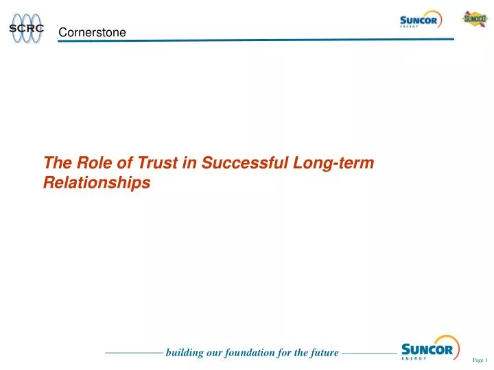 Ppt the role of trust in successful long term relationships