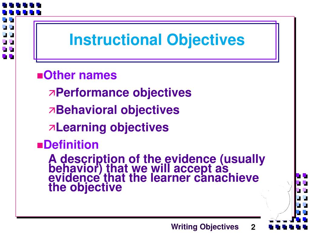 PPT Writing Instructional Objectives PowerPoint Presentation ID 752792