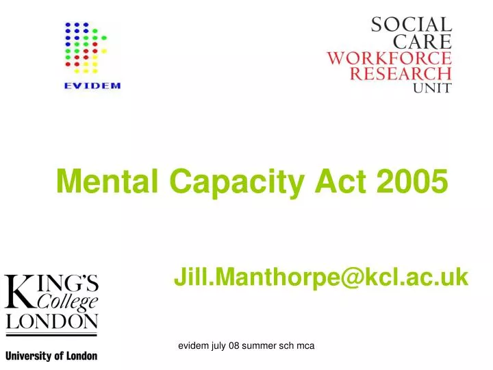 mental capacity act 2005 n.