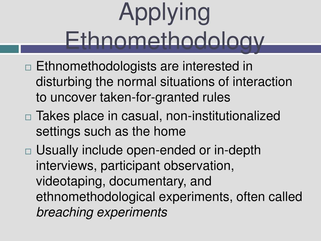 ethnomethodology in oral literature