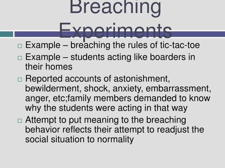 breaching experiments examples