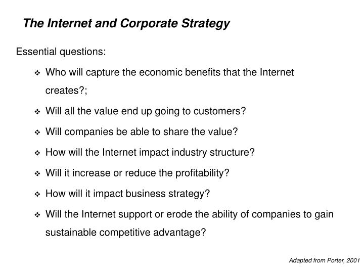 between e business strategy and
