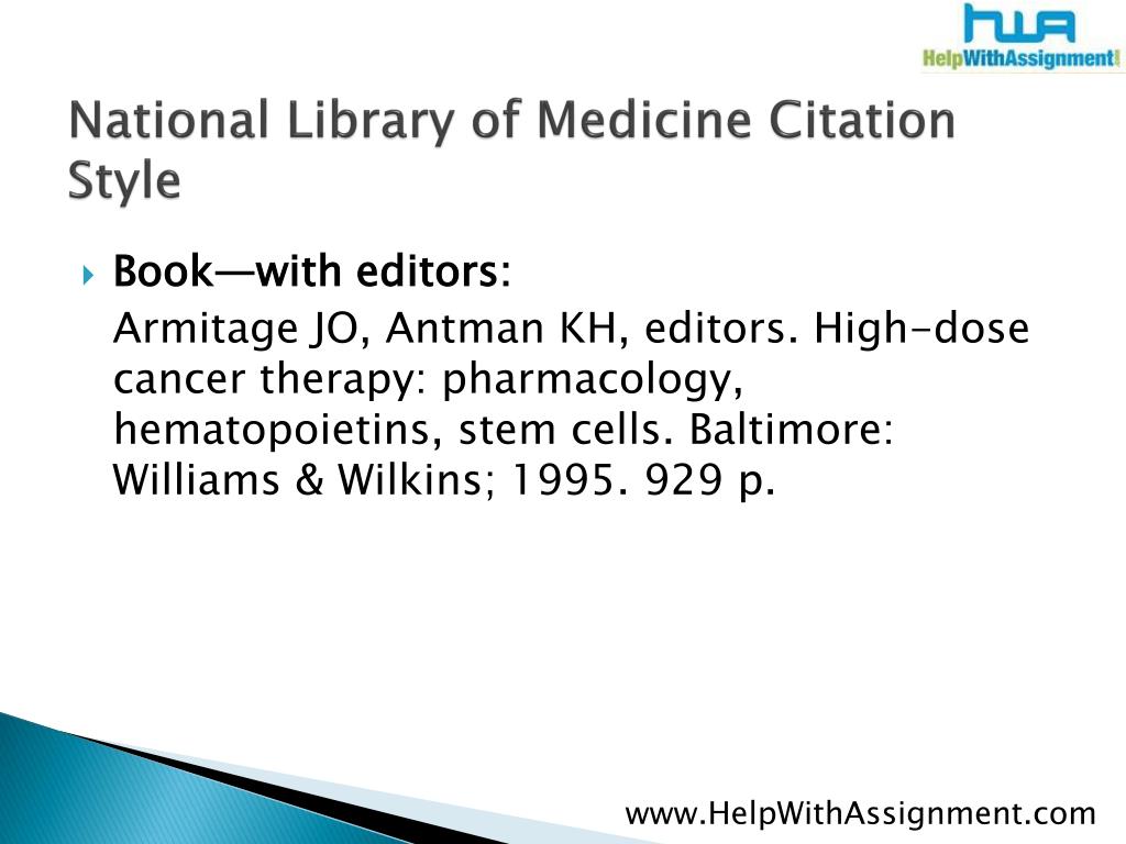 citation national library of medicine