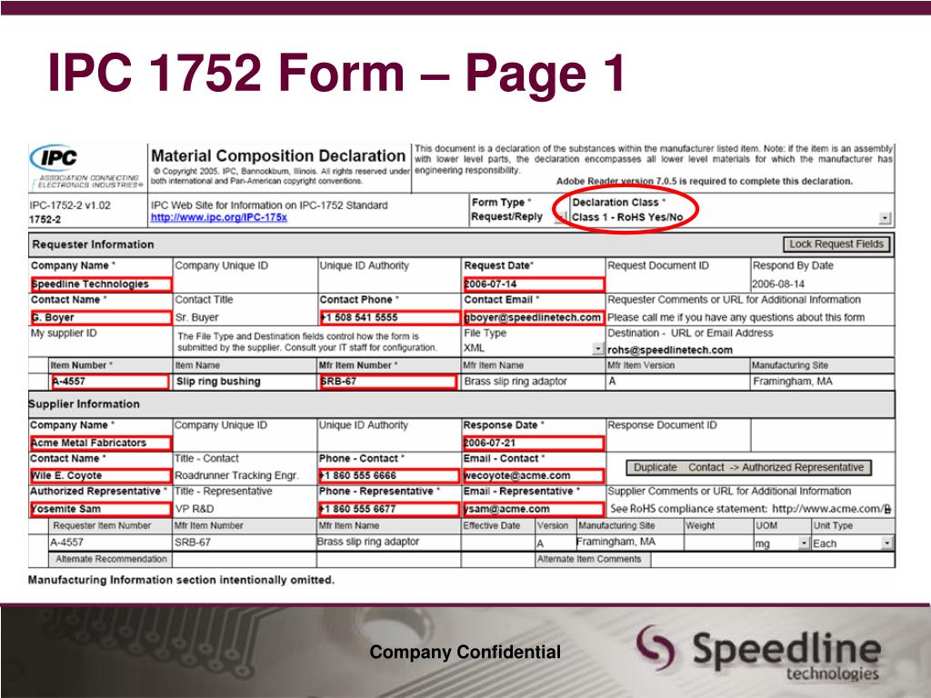 ppt supplier requirements for toxic material non conformance report form