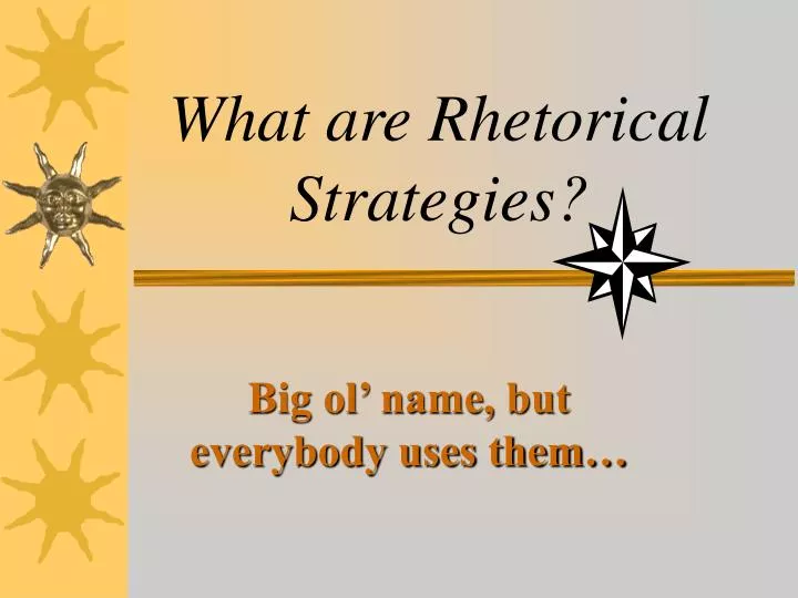 what are rhetorical strategies n.