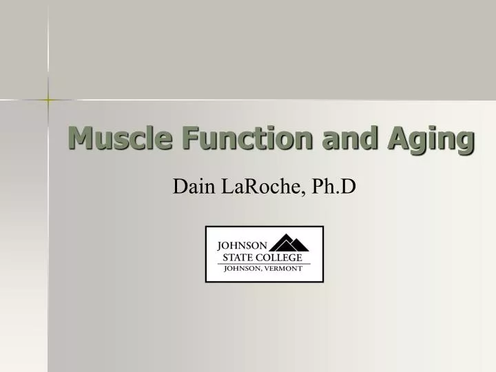 muscle function and aging n.