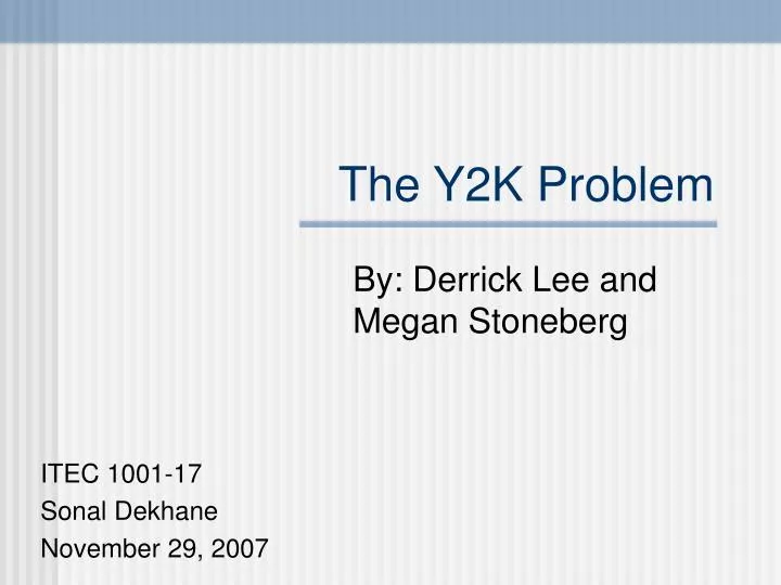 the y2k problem n.