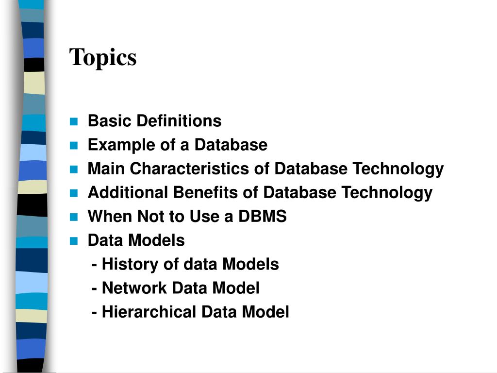 presentation topics on database