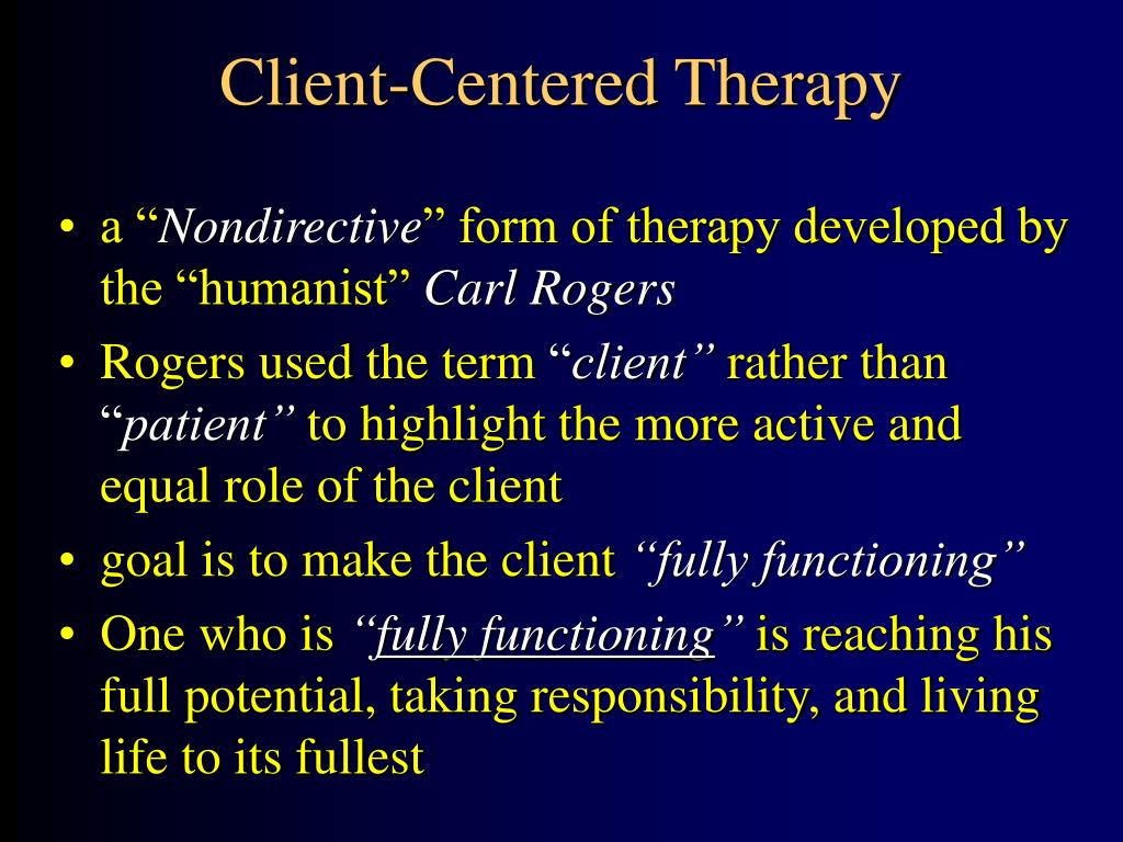 Client Centered Therapy Definition