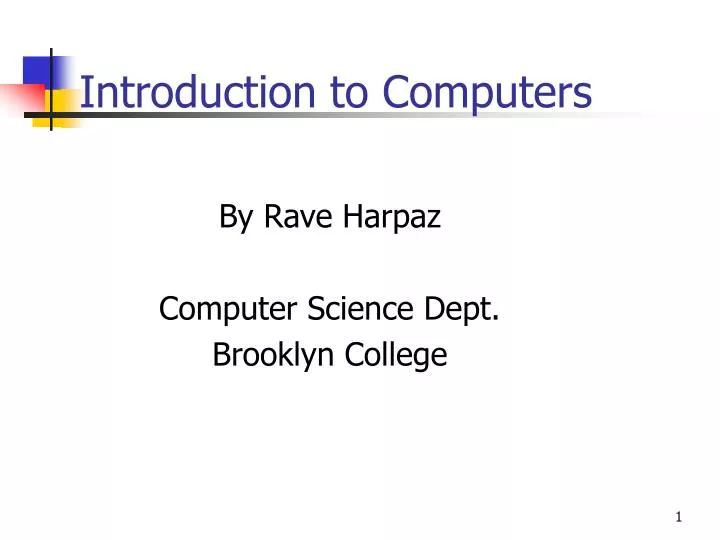 Ppt Introduction To Computers Powerpoint Presentation Free Download