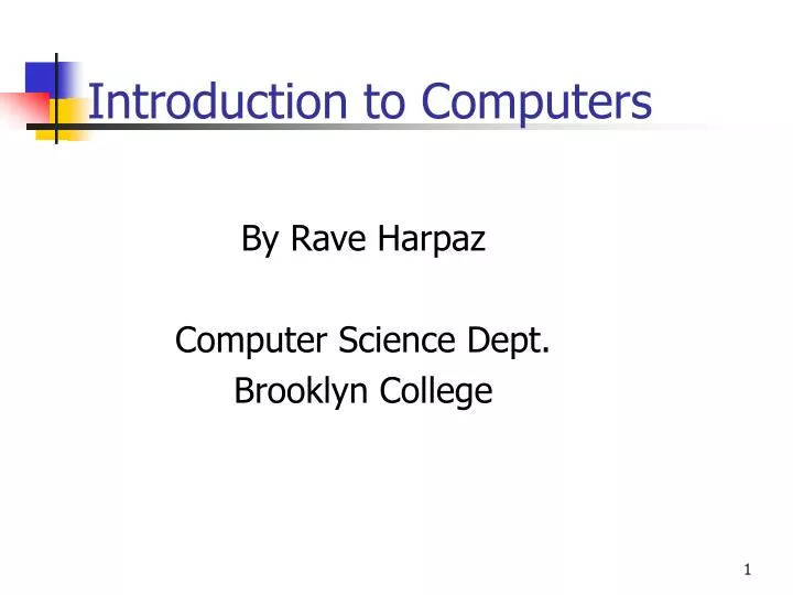 assignment of introduction to computer