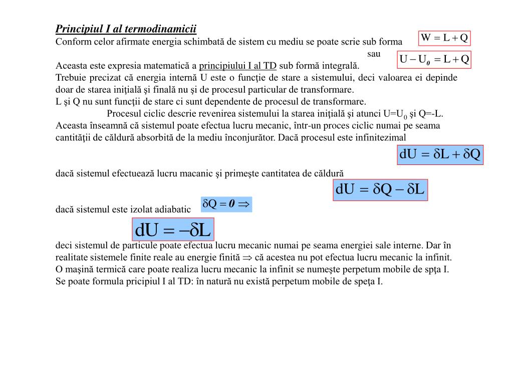 PPT - Principiile termodinamicii PowerPoint Presentation, free download -  ID:756803