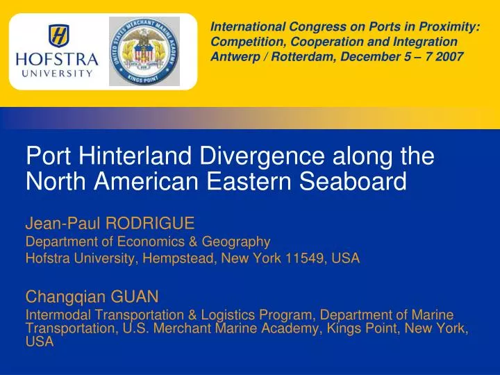 port hinterland divergence along the north american eastern seaboard n.