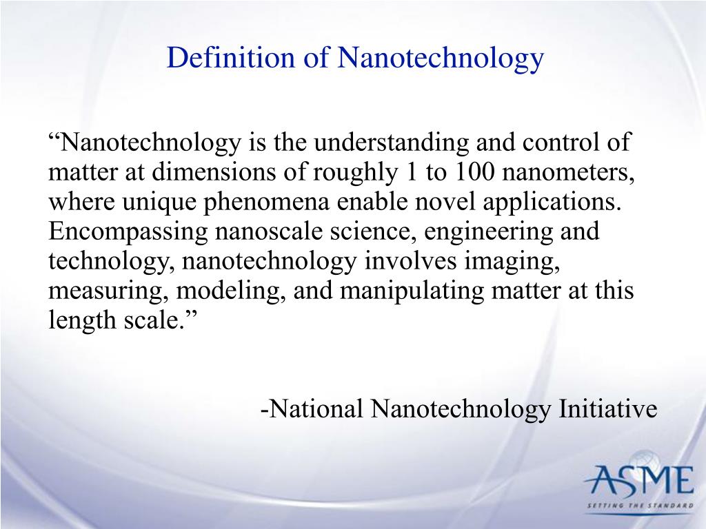 definition of nanotechnology essay