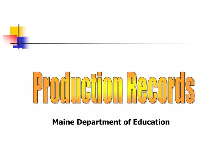 PPT Production Records PowerPoint Presentation, free download ID757509