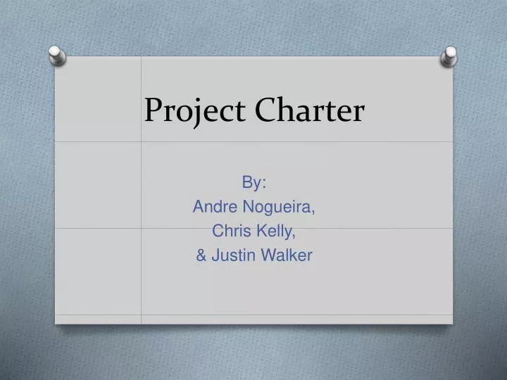 project charter n.