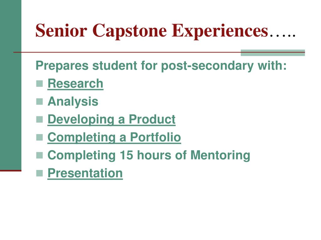 What Is A Senior Capstone In College What Is A Senior Capstone In College