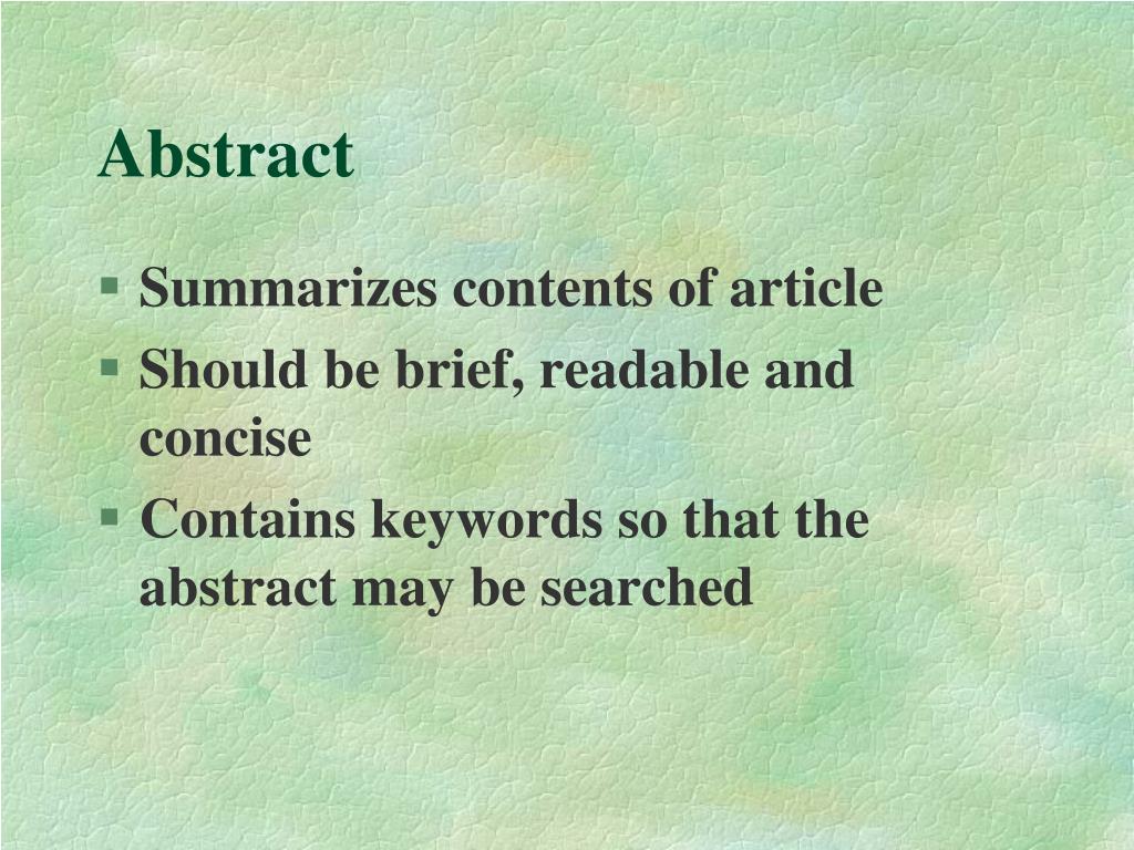 PPT - Abstract PowerPoint Presentation, free download - ID:757600