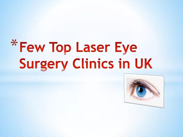 few top laser eye surgery clinics in uk n.