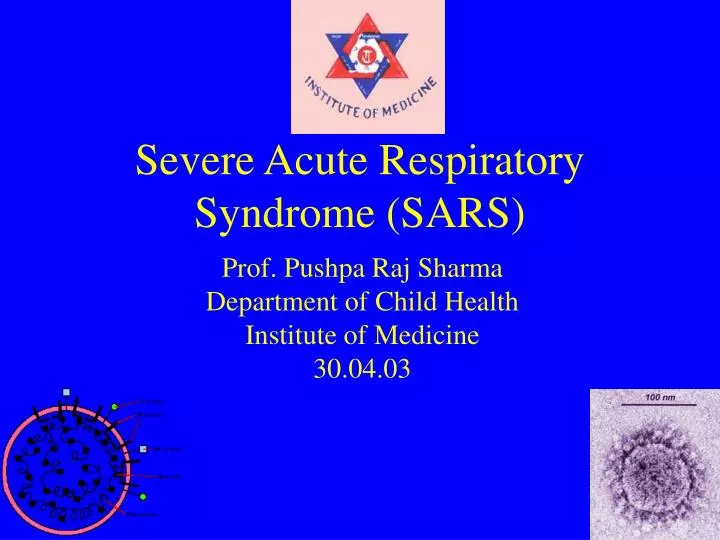 severe acute respiratory syndrome sars n.