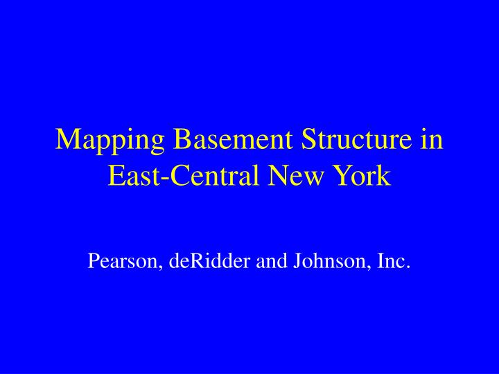 mapping basement structure in east central new york n.