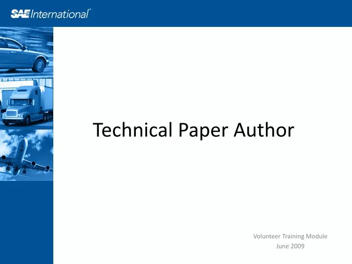 technical paper author n.