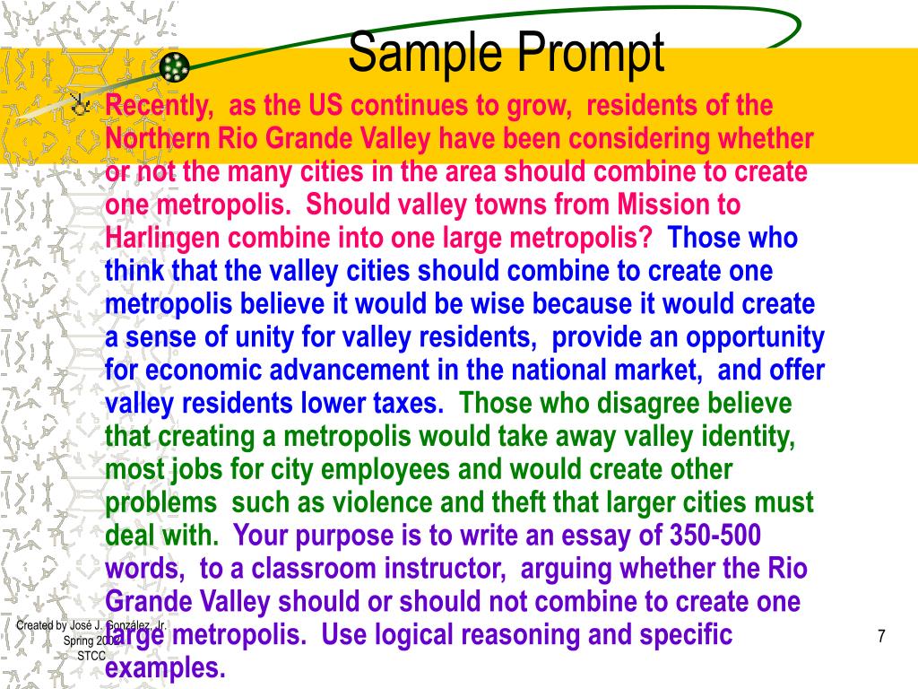 what is prompt in an essay