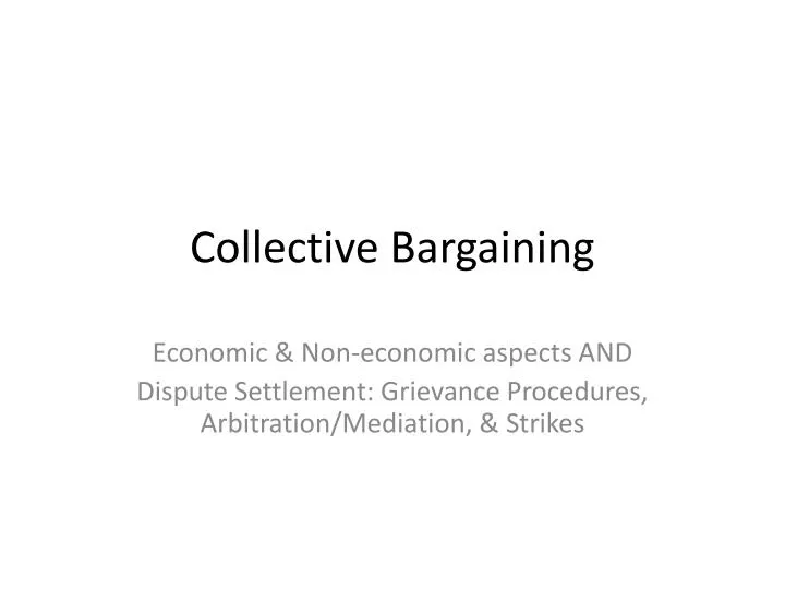 collective bargaining n.