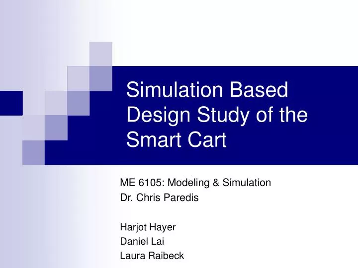 simulation based design study of the smart cart n.