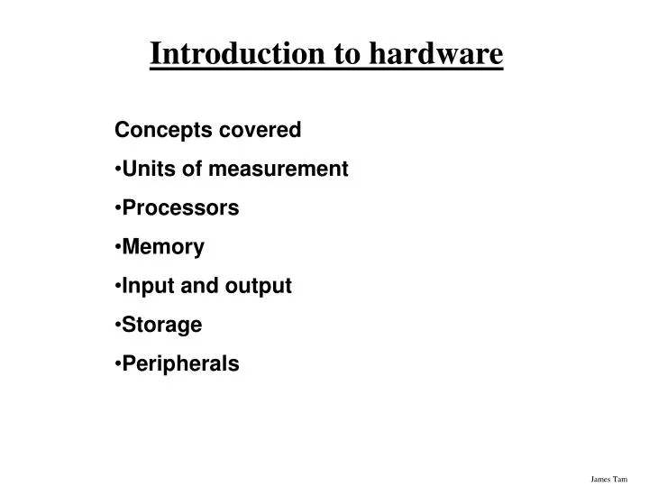 introduction to hardware n.