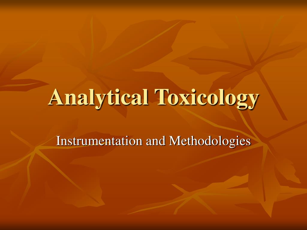 phd in analytical toxicology