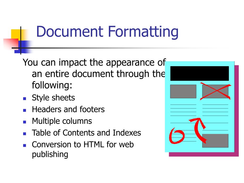 document formatting