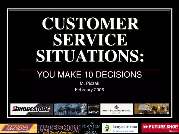 customer service situations n.