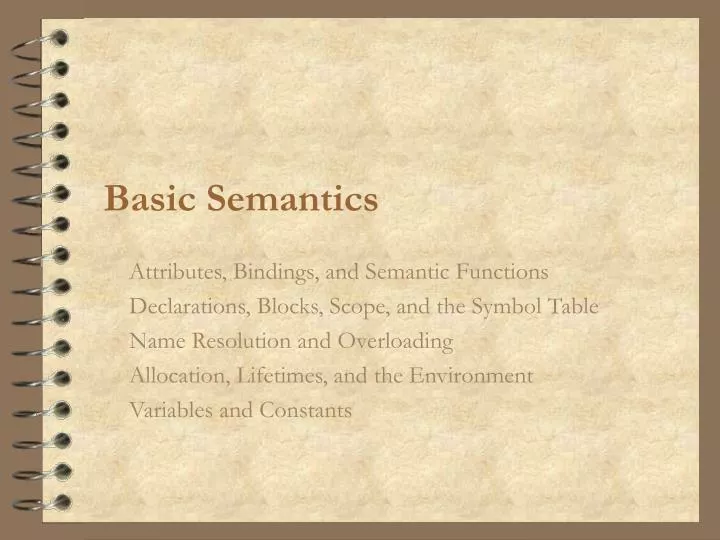 basic semantics n.