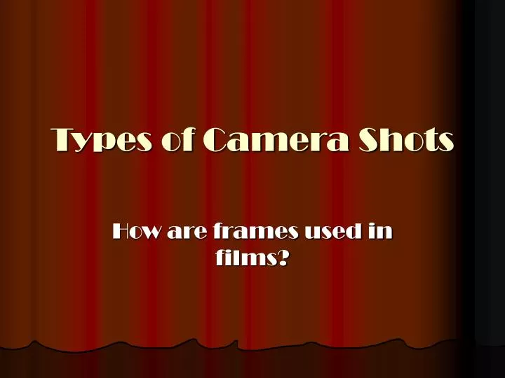types of camera shots n.
