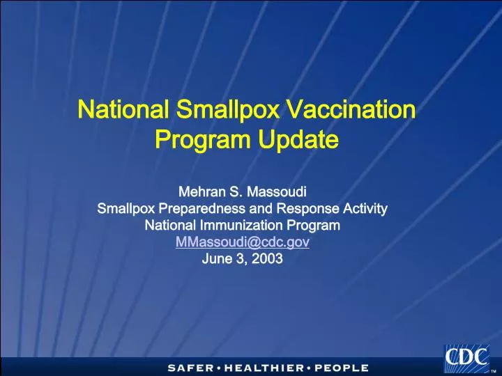 national smallpox vaccination program update n.