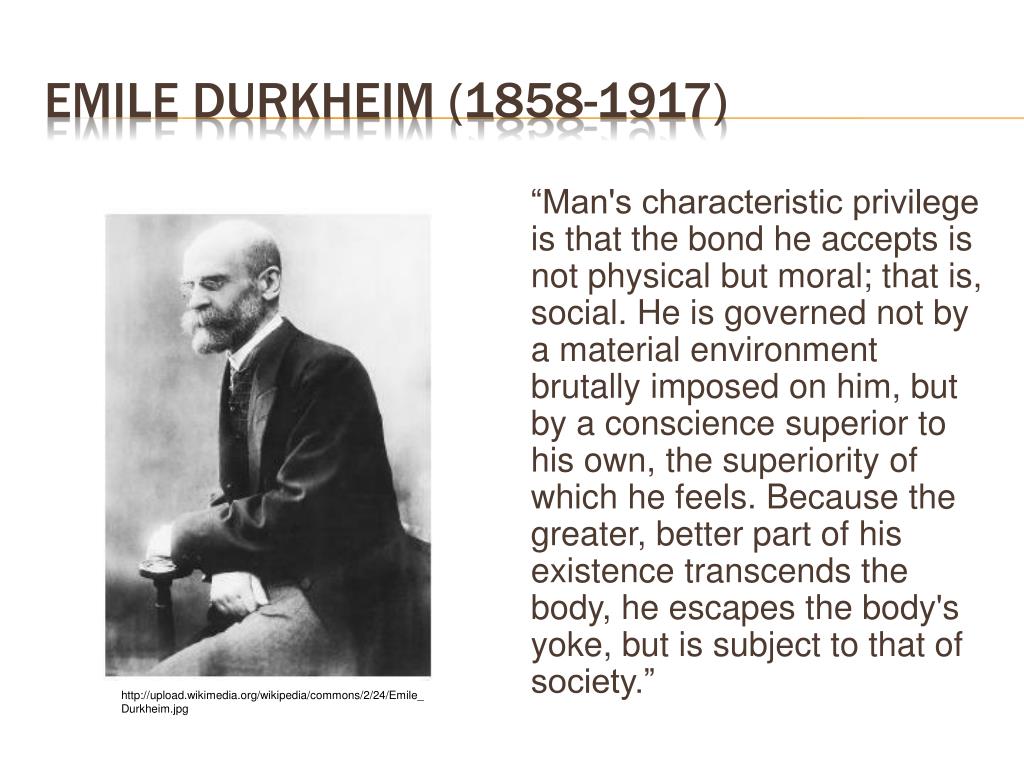 emile durkheim contribution