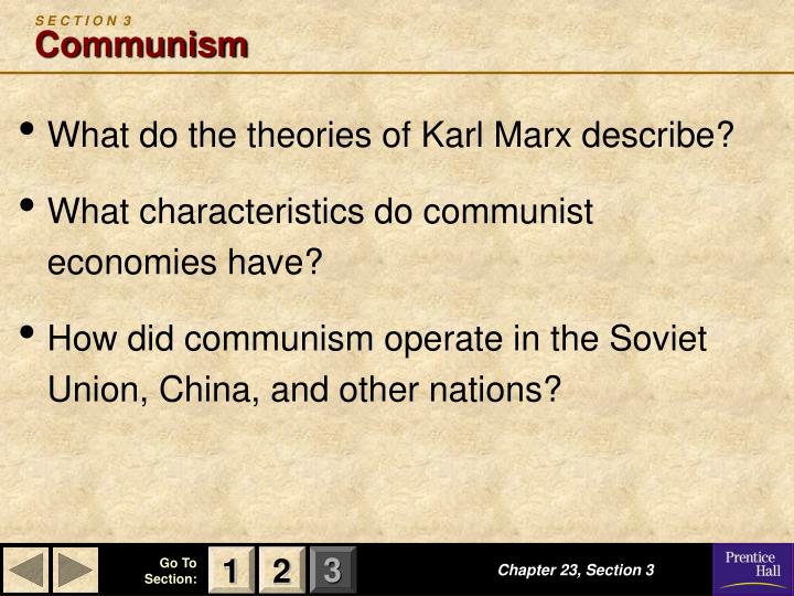3 characteristics of communism