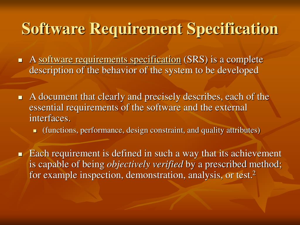 PPT - Software Requirements Analysis and Specification PowerPoint ...