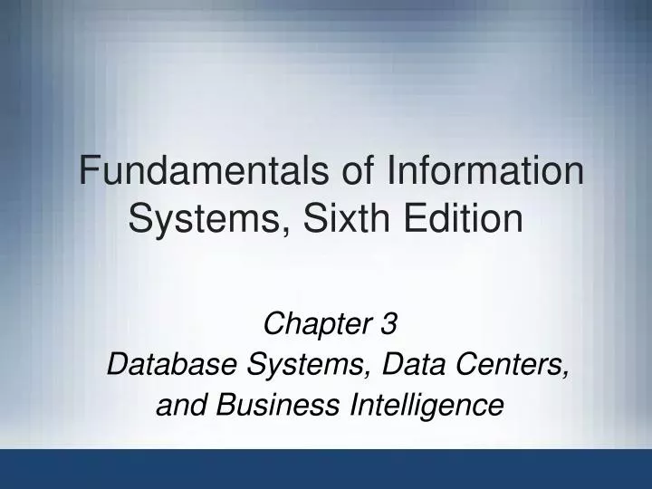 fundamentals of information systems sixth edition n.