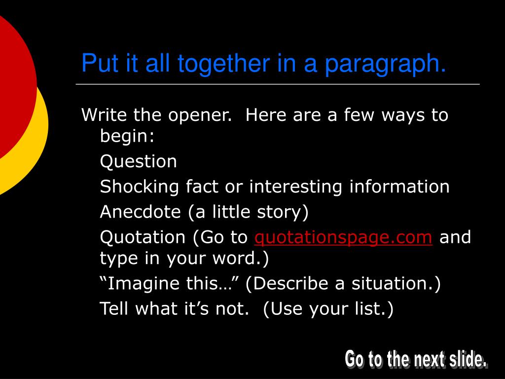extended definition paragraph examples