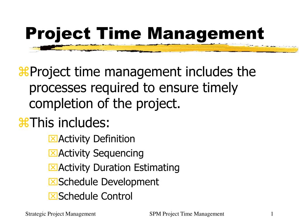 Time management in project management