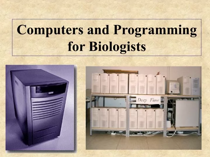 computers and programming for biologists n.