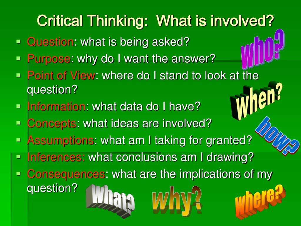 critical thinking presentation topic