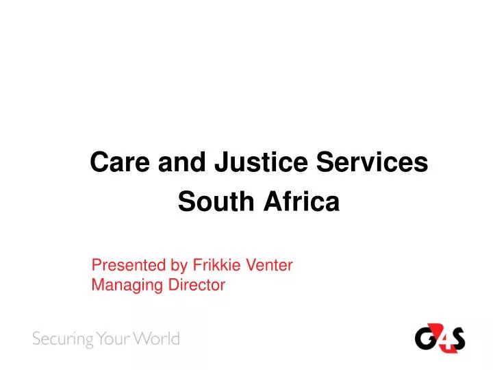 care and justice services south africa n.